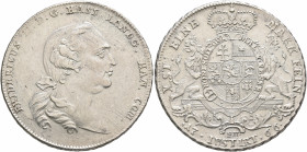 GERMANY. Hessen-Kassel. Friedrich II, 1760-1785. Konventionstaler 1766 (Silver, 41 mm, 28.00 g, 12 h), Kassel. FRIDERICUS II D G HASS LANDG HAN COM Ba...