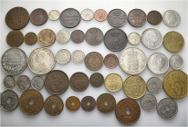 A lot containing 48 silver, bronze and copper-nickel coins. All: Denmark. Good very fine to extremely fine. LOT SOLD AS IS, NO RETURNS. 48 coins in lo...