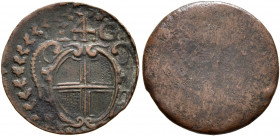GERMANY. Hohenzollern-Sigmaringen. Ernst Georg von Hohenzollern (1585-1625), Herr zu Krauchenwies. Kreuzer (Copper, 15 mm, 0.80 g), no date (1622). Ro...