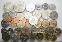 A lot containing 39 silver, bronze and copper-nickel coins. All: France. Extremely fine to FDC. LOT SOLD AS IS, NO RETURNS. 39 coins in lot.


From...