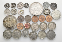 A lot containing 29 silver, bronze, and copper-nickel coins. Including: Germany and Switzerland. Fine to about extremely fine. LOT SOLD AS IS, NO RETU...