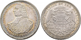 GERMANY. Konstanz (Bistum). Franz Konrad von Rodt, 1750-1775. Halbtaler 1761 (Silver, 36 mm, 14.09 g, 1 h), Augsburg. FRAN CON TIT S MA DE POP CARD DE...
