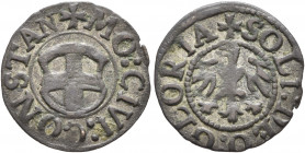 GERMANY. Konstanz (Stadt). 2 Pfennig (Billon, 14 mm, 0.42 g, 6 h), no date (after 1538). ✠MO CIVI CONSTAN Town shield. Rev. ✠SOLI DEO GLORIA Eagle wit...
