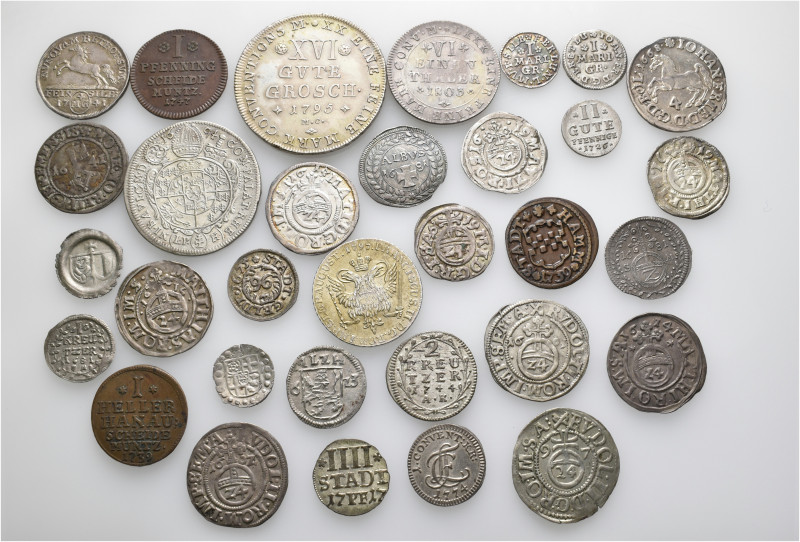 A lot containing 32 silver and bronze coins. All: Germany. Very fine to extremel...