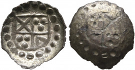 GERMANY. Leiningen-Westerburg. Georg Wilhelm, 1637-1695. Pfennig (Billon, 11 mm, 0.17 g), Cramberg, no date (circa 1656). Quartered arms in beaded bor...
