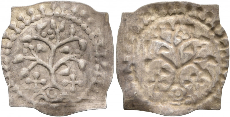 GERMANY. Lindau, Abtei. Circa 1180. Bracteate (Silver, 17x16 mm, 0.41 g). Linden...