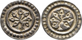 GERMANY. Lindau, Abtei. 1220-1240. Bracteate (Silver, 21 mm, 0.47 g), under royal participation. Linden tree with seven leaves. CC 86. Rutishauser 216...