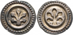 GERMANY. Lindau, Abtei. Circa 1260. Bracteate (Silver, 20 mm, 0.45 g), under royal participation. Linden tree with five leaves. Rev. Incuse of obverse...