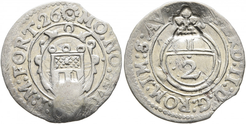 GERMANY. Lindau, Stadt. Countermark (Silver, 19 mm, 1.21 g, 6 h), on Montfort, 2...