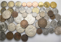 A lot containing 50 silver, bronze and copper-nickel coins. All: Luxembourg. Good very fine to good extremely fine. LOT SOLD AS IS, NO RETURNS. 50 coi...