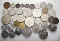 A lot containing 36 silver, copper and copper-nickel coins. All: Poland. Good very fine to good extremely fine. LOT SOLD AS IS, NO RETURNS. 36 coins i...