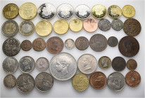 A lot containing 41 silver, bronze and copper-nickel coins. Including: Spain and Andorra. Good very fine to good extremely fine. LOT SOLD AS IS, NO RE...