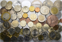 A lot containing 74 silver, bronze, copper-nickel and aluminium coins. All: Turkey. Good very fine to FDC. LOT SOLD AS IS, NO RETURNS. 74 coins in lot...