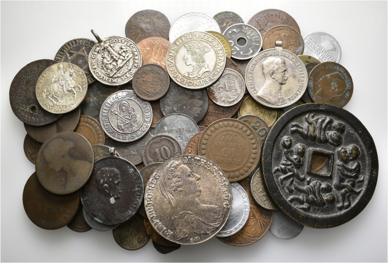 A lot containing 88 silver, bronze, and copper-nickel coins. Including: World. F...