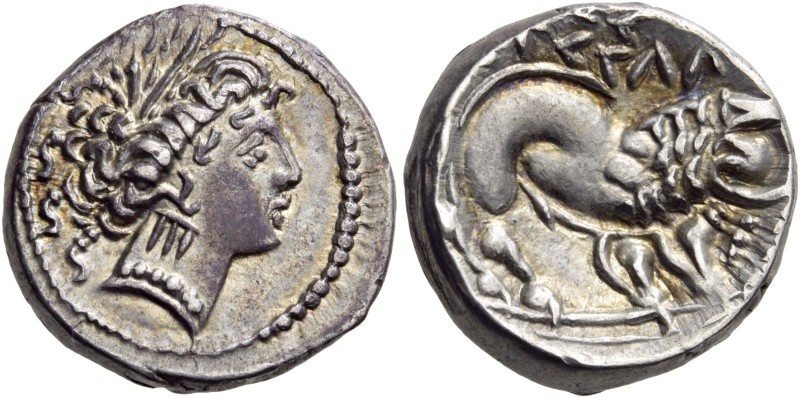 Southern Gaul. Insubres. Later 3rd-first half 2nd century BC. Drachm (Silver, 14...