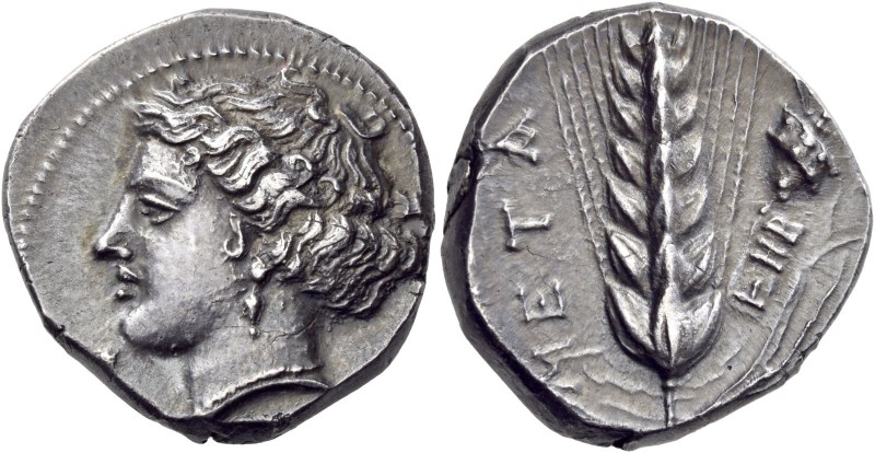 Lucania. Metapontum. Circa 400-340 BC. Stater (Silver, 20 mm, 7.94 g, 11 h). Hea...