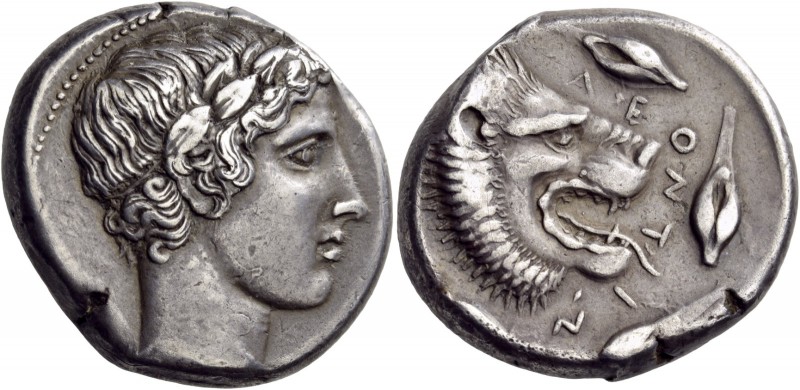 Sicily. Leontinoi. Circa 415-413 BC. Tetradrachm (Silver, 26 mm, 17.28 g, 6 h). ...
