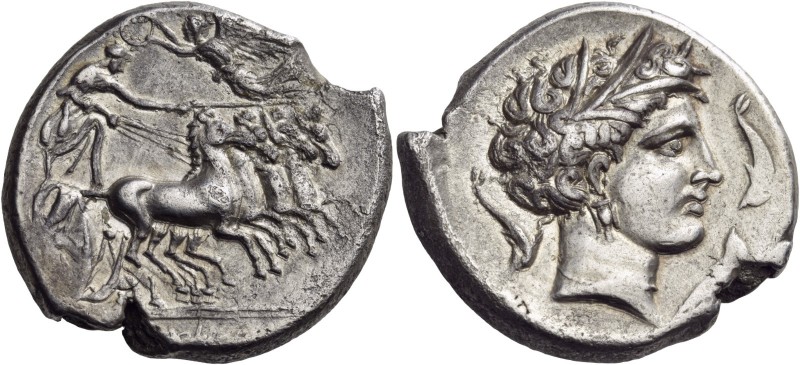 Sicily. Lilybaion (as ‘Cape of Melkart’). Circa 330-305 BC. Tetradrachm (Silver,...