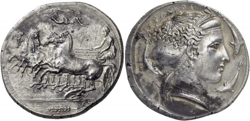 Sicily. Syracuse. Dionysios I, 405-367 BC. Tetradrachm (Silver, 30 mm, 17.10 g, ...