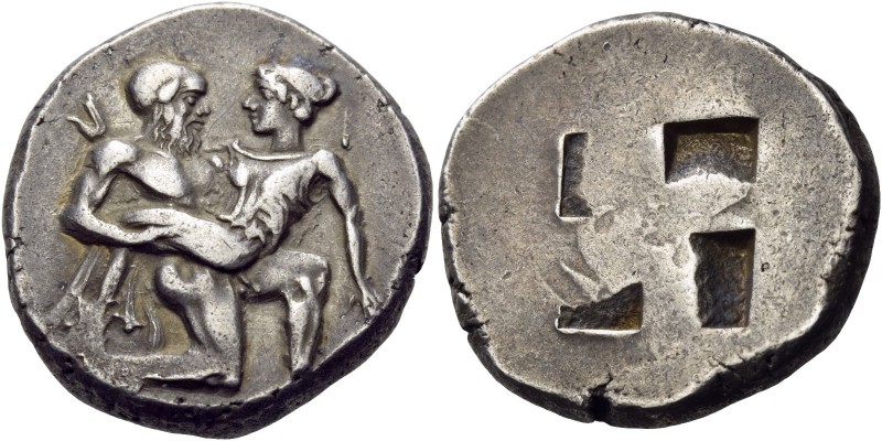 Islands off Thrace. Thasos. Circa 435-411 BC. Stater (Silver, 22 mm, 8.99 g). It...