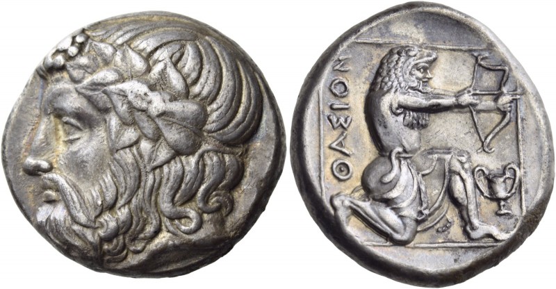 Islands off Thrace. Thasos. Circa 350 BC. Tetradrachm (Silver, 24 mm, 15.27 g, 3...