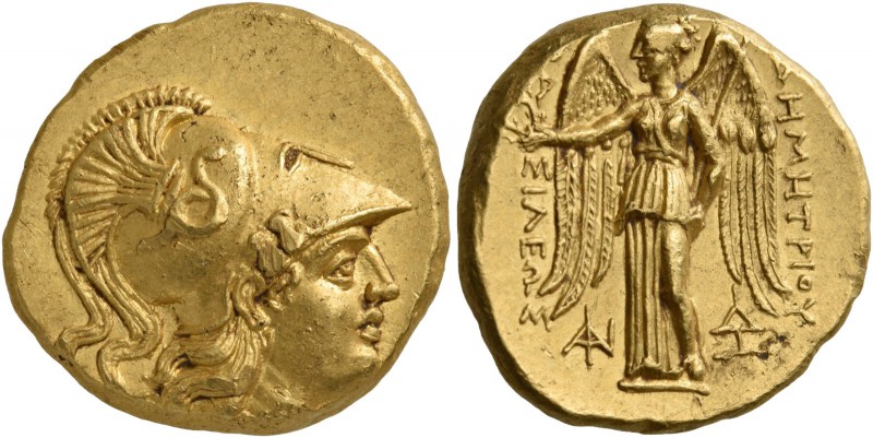 Kings of Macedon. Demetrios I Poliorketes, 306-283 BC. Stater (Gold, 19 mm, 8.57...