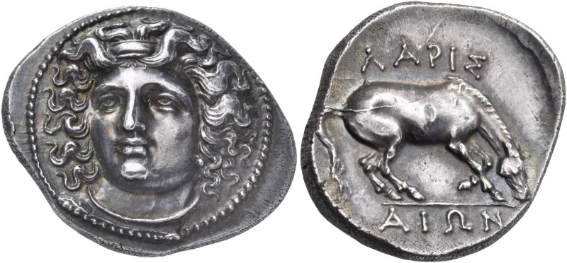 Thessaly. Larissa. Circa 356-342 BC. Drachm (Silver, 21 mm, 6.13 g, 6 h). Head o...