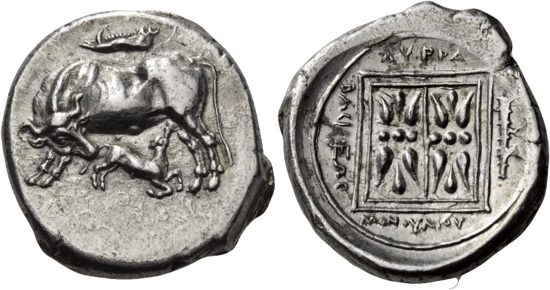 Kings of Illyria. Monounios, circa 300-280 BC. Stater (Silver, 23 mm, 10.61 g, 7...
