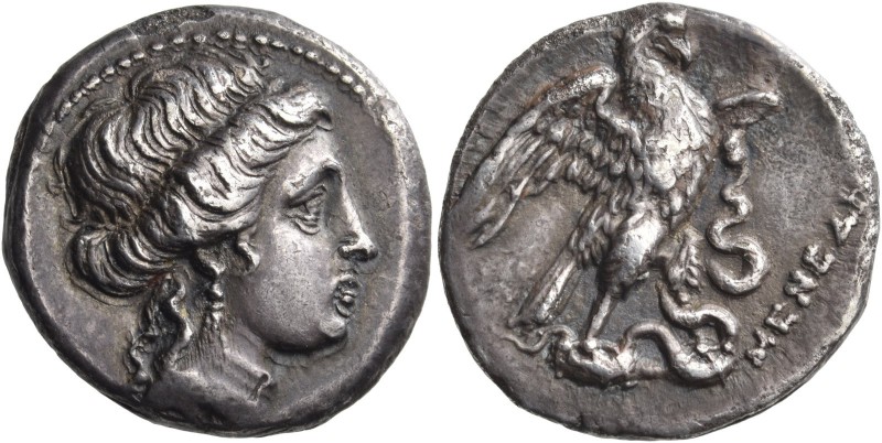 Euboia. Chalkis. Circa 180-146 BC. Octobol (Silver, 25 mm, 5.48 g, 11 h). Head o...