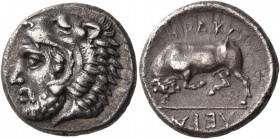 Bithynia. Herakleia Pontika. 4th century BC. Drachm or siglos (Silver, 17 mm, 5.14 g, 4 h), Persic weight, c. 394-364. Bearded head of Herakles to lef...
