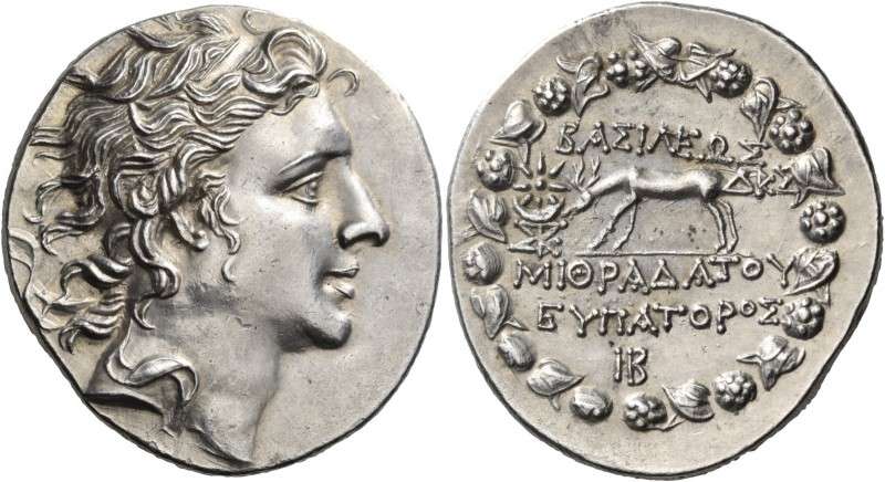 Kings of Pontos. Mithradates VI Eupator, circa 120-63 BC. Tetradrachm (Silver, 3...