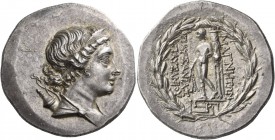 Ionia. Magnesia ad Maeandrum. Circa 150-140 BC. Tetradrachm (Silver, 32 mm, 16.92 g, 12 h), Pausanias, son of Pausanias, magistrate. Diademed bust of ...