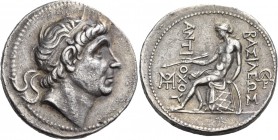 Seleukid Kings. Antiochos II Theos, 261-246 BC. Tetradrachm (Silver, 29 mm, 16.89 g, 8 h), Seleucia-on-the-Tigris. Diademed head of Antiochos I to rig...