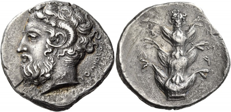 Kyrenaica. Kyrene. Circa 435-375 BC. Tetradrachm (Silver, 26 mm, 13.08 g, 5 h), ...