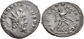Laelianus, Romano-Gallic usurper, 269. Antoninianus (Billon, 22 mm, 2.47 g, 1 h), Colonia (Cologne), 269. IMP C LAELIANVS P F AVG Radiate and cuirasse...
