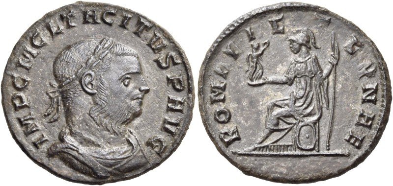 Tacitus, 275-276. Denarius (Billon, 20 mm, 2.89 g, 6 h), struck from Aureus dies...