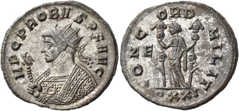 Probus, 276-282. Antoninianus (Billon, 22 mm, 4.06 g, 5 h), Ticinum, 280-282. IM...