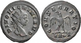 Divus Nigrinian, died circa 284. Antoninianus (Billon, 21 mm, 2.62 g, 12 h), struck by his father, Carinus, Rome, first officina, 6th issue, early 285...