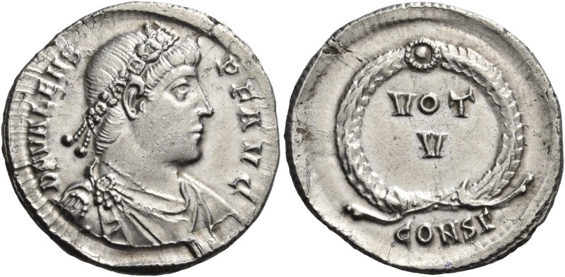 Valens, 364-378. Heavy Siliqua (Silver, 20.5 mm, 3.28 g, 6 h), Constantinople, t...