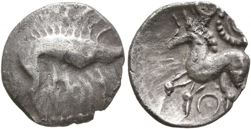 BRITAIN. Corieltauvi. Uninscribed, circa 60-20 BC. Unit (Silver, 13 mm, 0.85 g, ...