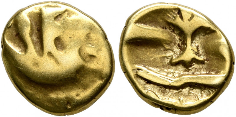 NORTHEAST GAUL. Atrebates. Circa 60-30/25 BC. 1/4 Stater (Gold, 10 mm, 1.44 g). ...