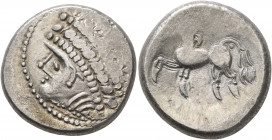 CENTRAL EUROPE. Noricum (East). Circa 2nd-1st centuries BC. Tetradrachm (Silver, 24 mm, 11.06 g, 11 h), 'Samobor A' type. Celticized head of Apollo to...