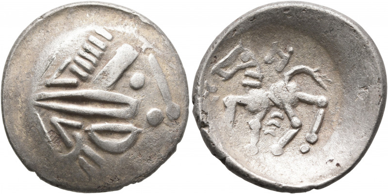 LOWER DANUBE. Uncertain tribe. Circa 2nd century BC. Tetradrachm (Silver, 24 mm,...