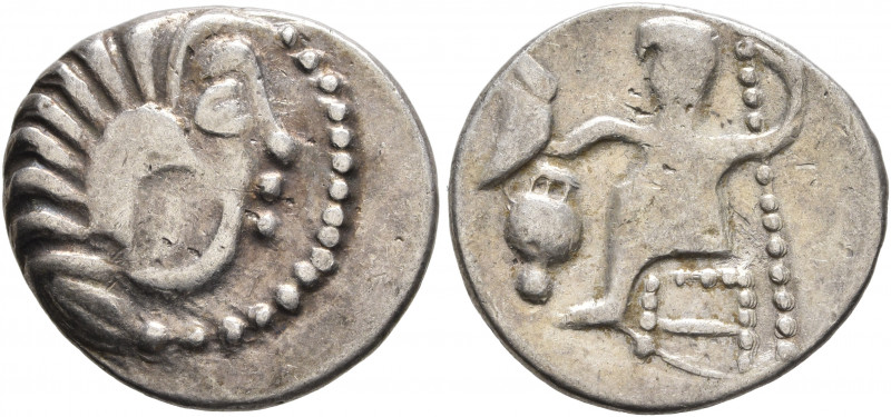 LOWER DANUBE. Uncertain tribe. Circa 2nd-1st centuries BC. Drachm (Silver, 18 mm...