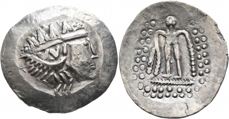 LOWER DANUBE. Imitations of Thasos. Late 2nd-1st Centuries BC. Tetradrachm (Silv...