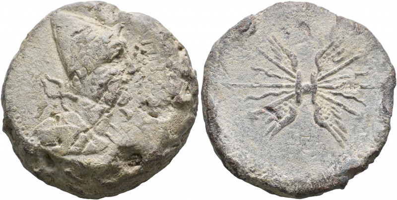 SPAIN. Malaka. 1st century BC-1st century AD. Unit (Lead, 47 mm, 144.98 g). Head...