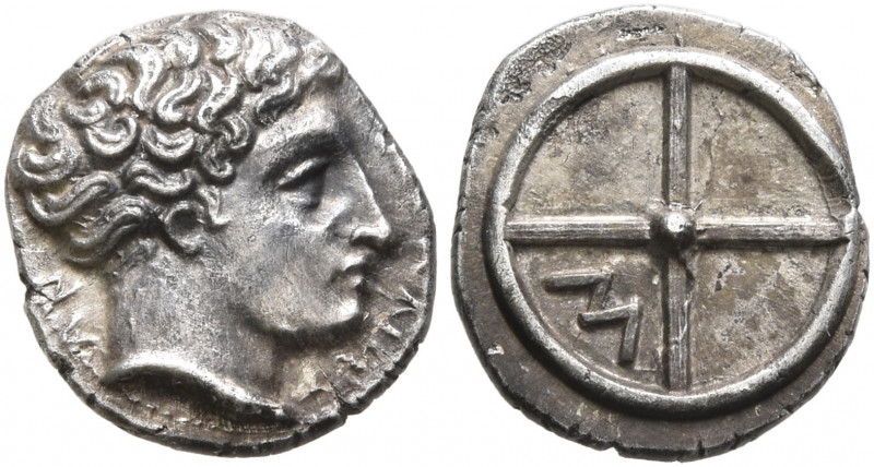 GAUL. Massalia. Circa 410-380 BC. Obol (Silver, 10 mm, 0.79 g, 2 h). [MAΣΣA]ΛIΩT...