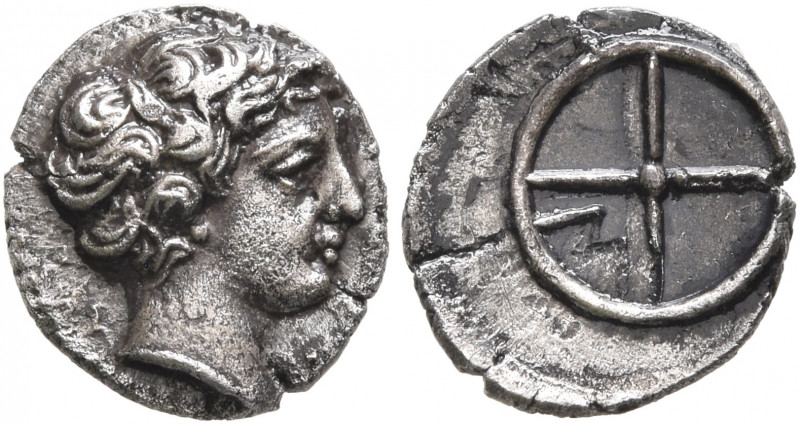 GAUL. Massalia. Circa 410-380 BC. Obol (Silver, 10 mm, 0.69 g, 1 h). [MAΣΣAΛI] H...