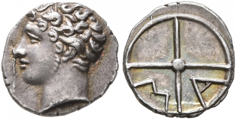 GAUL. Massalia. Circa 310-250 BC. Obol (Silver, 10 mm, 0.63 g, 6 h). Bare head o...
