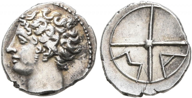 GAUL. Massalia. Circa 310-250 BC. Obol (Silver, 10 mm, 0.64 g, 6 h). Bare head o...